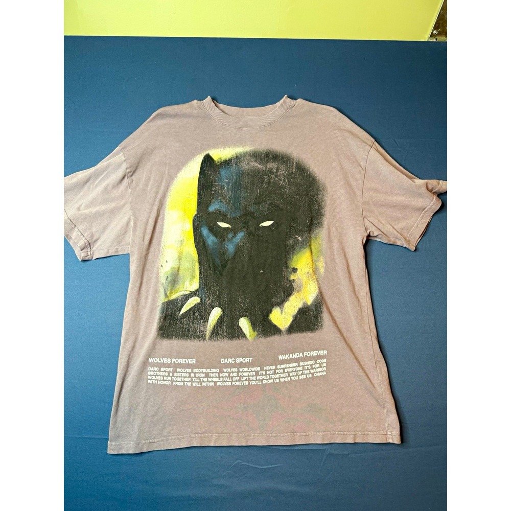 Darc Sport Men's M Gray Short Sleeve Crewneck T-Shirt Marvel Black Panther